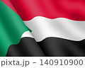 Sudan waving flag 3d illustration 140910900