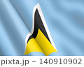 Saint Lucia waving flag illustration 140910902