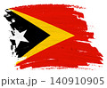 East Timor Republic flag background paint splash brushstroke 140910905