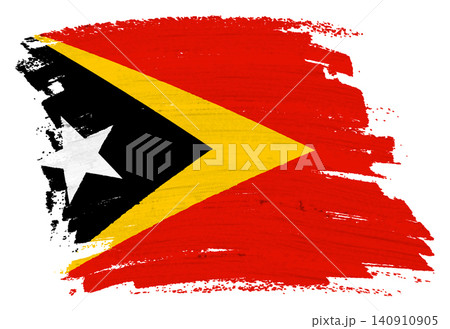 East Timor Republic flag background paint splash brushstroke East Timor Republic flag background paint splash brushstroke 140910905