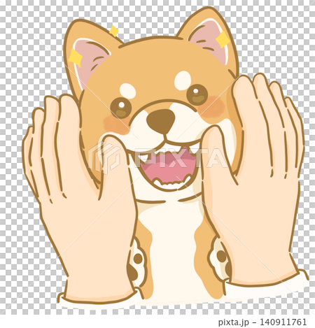 一幅簡單可愛的插圖,描繪了一隻柴犬在健康檢查中接受牙齒檢查的場景。 一幅簡單可愛的插圖,描繪了一隻柴犬在健康檢查中接受牙齒檢查的場景。 140911761