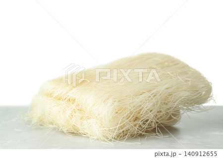 Block of rice noodles on light grey marble table, closeup Block of rice noodles on light grey marble table, closeup 140912655
