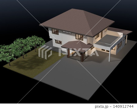 3D illustration of residential project 3D illustration of residential project 140912744