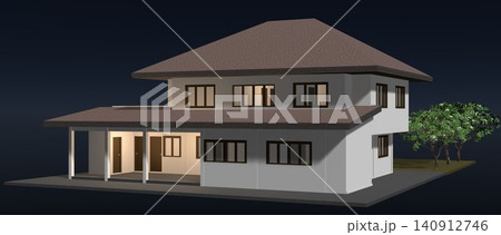 3D illustration of residential project 3D illustration of residential project 140912746