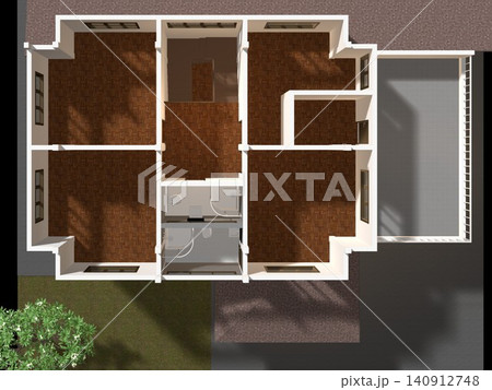3D illustration of residential project 3D illustration of residential project 140912748
