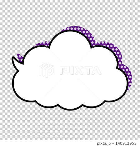 Simple cloud-shaped speech bubble illustration: Fluffy speech balloon (white background) Simple cloud-shaped speech bubble illustration: Fluffy speech balloon (white background) 140912955