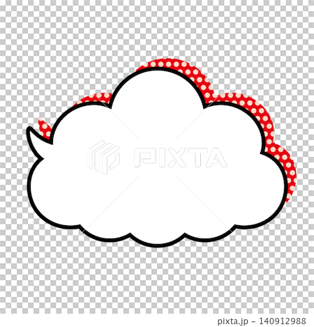 Simple cloud-shaped speech bubble illustration: Fluffy speech balloon (white background) Simple cloud-shaped speech bubble illustration: Fluffy speech balloon (white background) 140912988