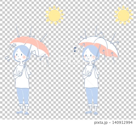盛夏的陽光和撐著陽傘的人 盛夏的陽光和撐著陽傘的人 140912994