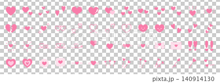 ハートのアイコンのベクターイラストセット。バレンタイン 140914130