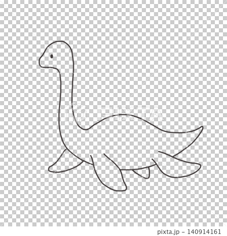 プレシオサウルス　かわいい恐竜のイラスト　フタバスズキリュウ 140914161