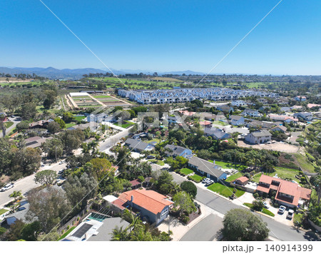 Aerial view of Encinitas town in San Diego, California Aerial view of Encinitas town in San Diego, California 140914399