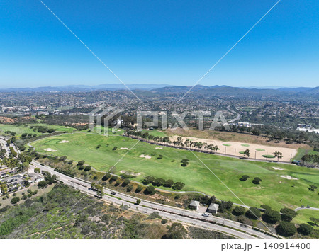 Aerial view of Encinitas town in San Diego, California Aerial view of Encinitas town in San Diego, California 140914400
