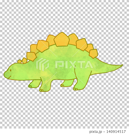 Cute dinosaur illustration: Stegosaurus Cute dinosaur illustration: Stegosaurus 140914517