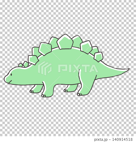 Cute dinosaur illustration: Stegosaurus Cute dinosaur illustration: Stegosaurus 140914518