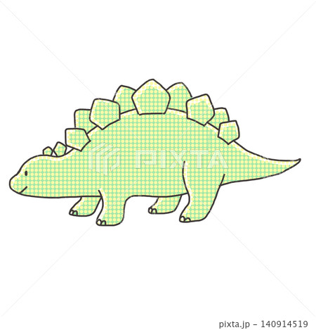 かわいい恐竜のイラスト　ステゴザウルス 140914519