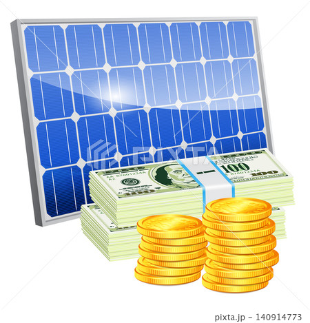 Solar Panel with Money 140914773