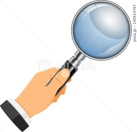 Magnifying Glass in Hand Magnifying Glass in Hand 140914787