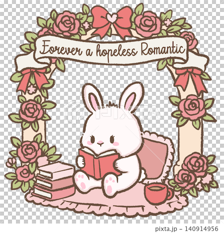 Cute Hopeless Romantic Bunny Reading a Romance Book Under a Beautiful Rose Covered Floral Arch Cozy Book Lover Digital Clipart Cute Hopeless Romantic Bunny Reading a Romance Book Under a Beautiful Rose Covered Floral Arch Cozy Book Lover Digital Clipart 140914956