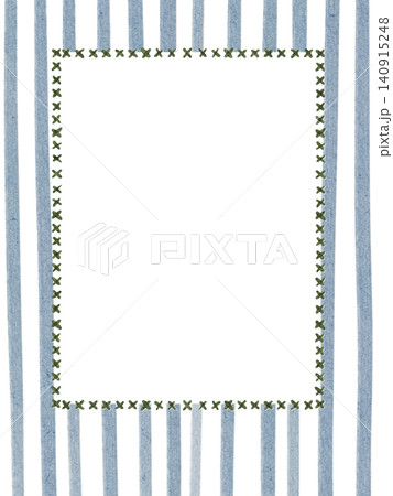 Rectangular Frame Card Watercolor Hand Painted Pattern 140915248