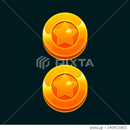 Cartoon soccer golden medal font punctuation colon. Ball game match font punctuation mark, sport game alphabet type isolated vector sign. Soccer sport typeset element or special symbol 140915801