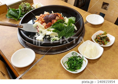 Raw Spicy Korean Chicken Stir Fry Dakgalbi with Vegetables Raw Spicy Korean Chicken Stir Fry Dakgalbi with Vegetables 140915954