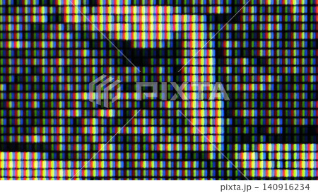 Display technology showing illuminated RGB subpixel grid macro 140916234