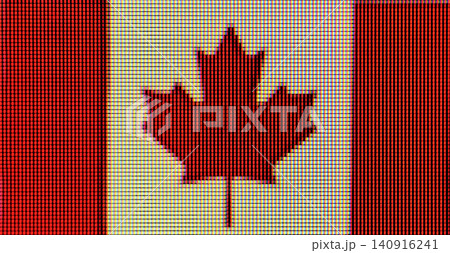 Canada flag pixelated on digital screen display Canada flag pixelated on digital screen display 140916241
