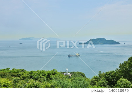 関崎灯台と高島 関崎灯台と高島 140918979
