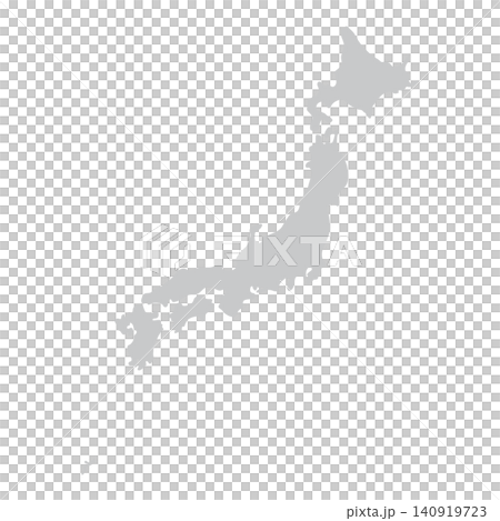 日本列島　シンプルな日本地図のシルエットイラスト 140919723