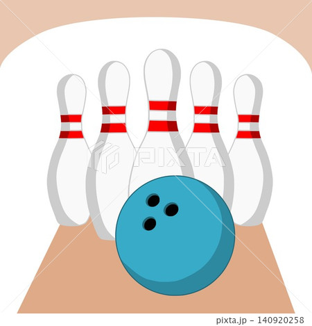 bowling ball and pins bowling ball and pins 140920258
