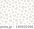 ハートのヒョウ柄の背景イラスト 140920366