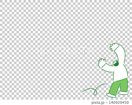 Stylish flat design character/illustration material 140920450