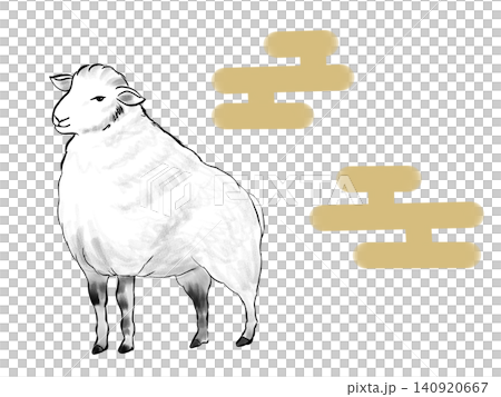 Year of the Sheep, Sheep, Lattice Pattern, New Year's Card Illustration, No Year, Transparent Background Year of the Sheep, Sheep, Lattice Pattern, New Year's Card Illustration, No Year, Transparent Background 140920667