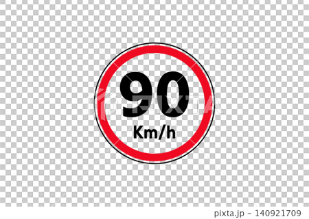 90 Kilometers Per Speed Limit Traffic Sign Illustration With Red Circle Border, Speed Limit Traffic Sign For Road Safety 90 Kilometers Per Speed Limit Traffic Sign Illustration With Red Circle Border, Speed Limit Traffic Sign For Road Safety 140921709