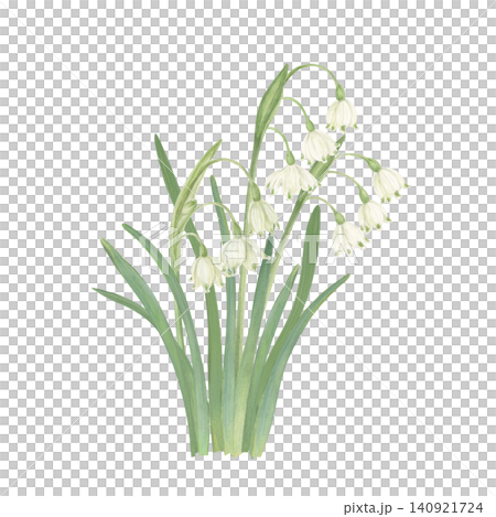 Hand-drawn snowflake flower cutout illustration material 140921724