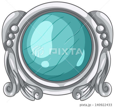 Ornate Silver Frame with Blue Glass Center Ornate Silver Frame with Blue Glass Center 140922433