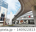 旦過駅付近　北九州モノレールのレールと歩道橋の美しい交差②（イラスト風） 140922813
