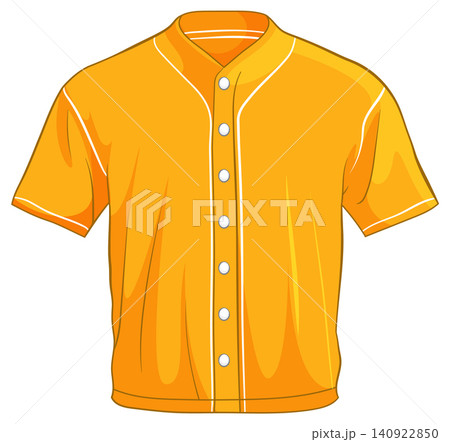 Bright Yellow Baseball Jersey Vector Illustration Bright Yellow Baseball Jersey Vector Illustration 140922850