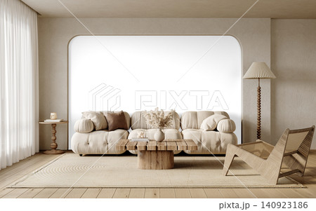 fashionable modern loft interior with empty frame 140923186