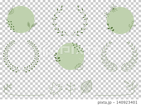 Cute leaf frame set Cute leaf frame set 140923401