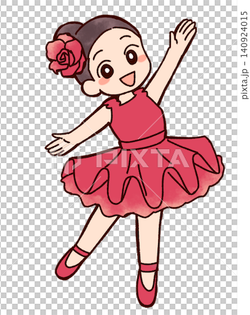一個女孩跳舞芭蕾舞的插圖 一個女孩跳舞芭蕾舞的插圖 140924015