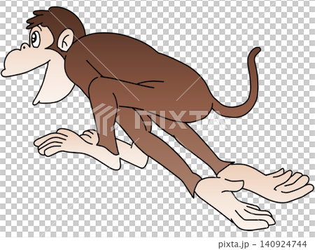 Hand-drawn animal illustration ☆ Monkey Hand-drawn animal illustration ☆ Monkey 140924744