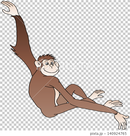Hand-drawn animal illustration ☆ Monkey Hand-drawn animal illustration ☆ Monkey 140924765