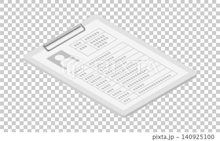 Isometric illustration of a resume and binder Isometric illustration of a resume and binder 140925100