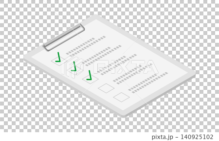 An illustration of a checklist clipped to an isometric clipboard. An illustration of a checklist clipped to an isometric clipboard. 140925102