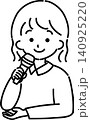 マイクを持つ女性(線画) 140925220
