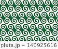渦巻き　パターン　唐草模様　背景　緑 140925616
