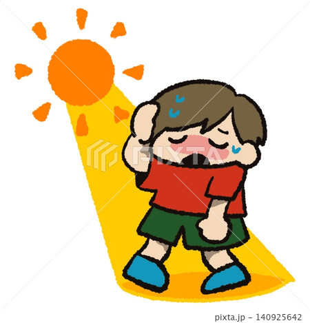 熱中症の子どものイラスト 140925642
