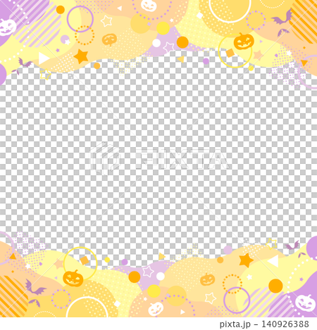 萬聖節粉彩波普抽象透明邊框 3_Square 140926388