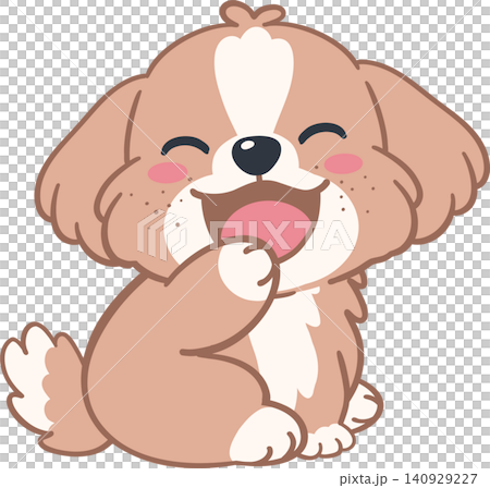 Dog Cute Puppy Flat Clipart 140929227